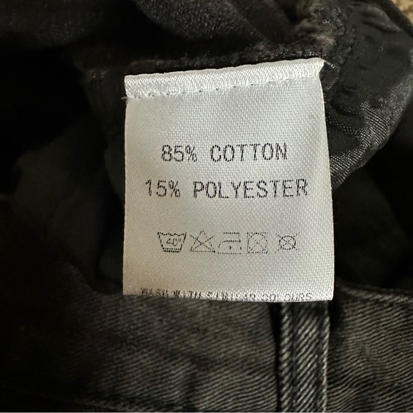 Micas Black Multi Pocket Rolled Hem Wide Leg Cargo Jeans Size Small 2-4 - Picture 14 of 15